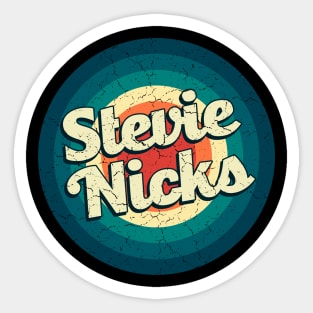 Graphic Stevie Name Retro Vintage Circle Sticker